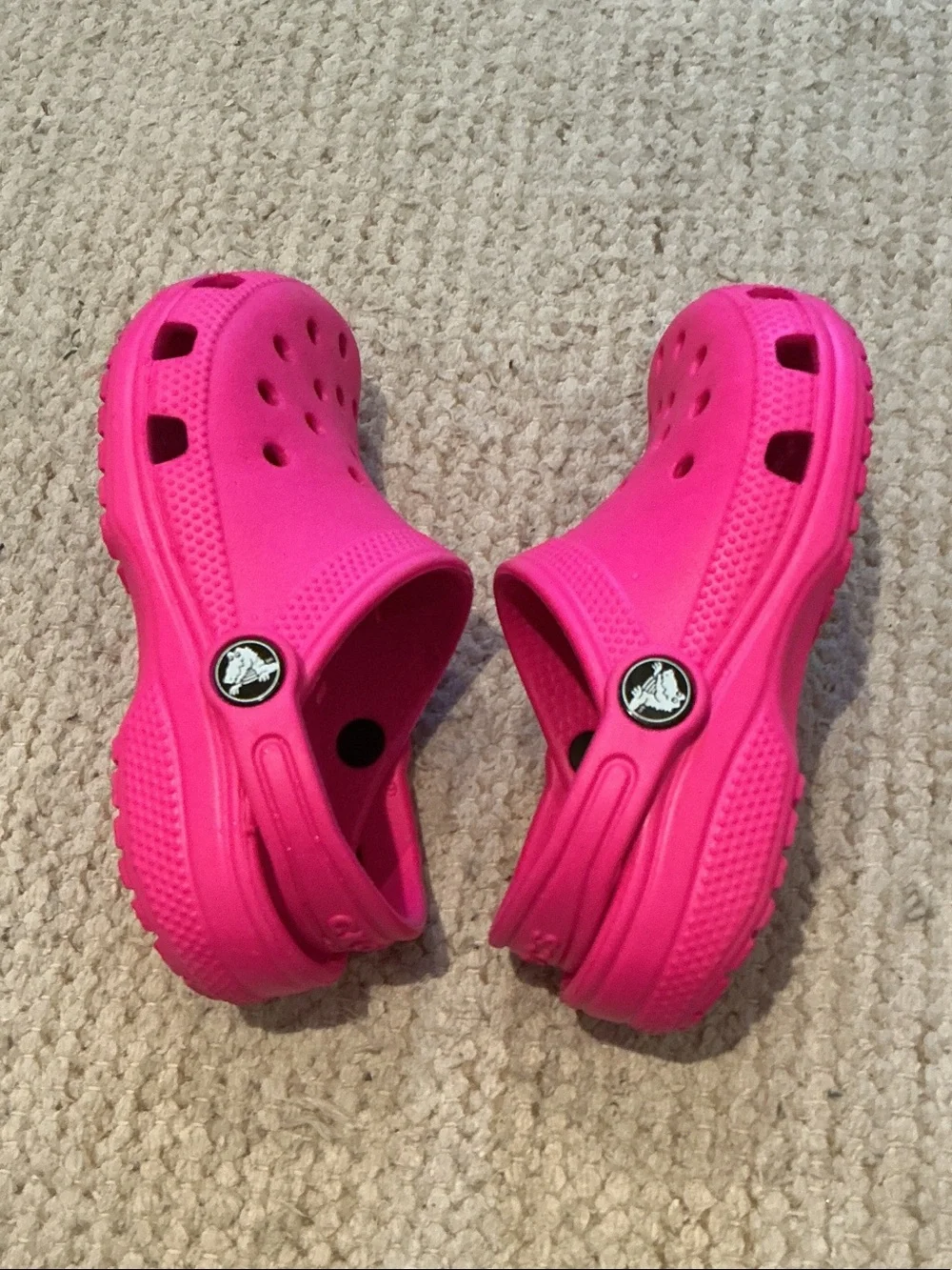 J. Crew Kids pink crocs size 11
